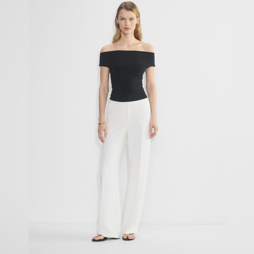 Aritzia Wide-Leg White Pants